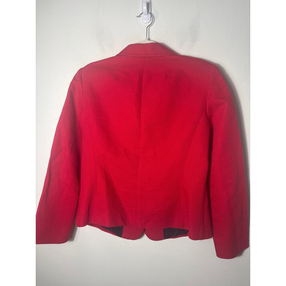 Lafayette 148 Red Long Sleeve 4 Button Blazer Sz 8 - Picture 3 of 3